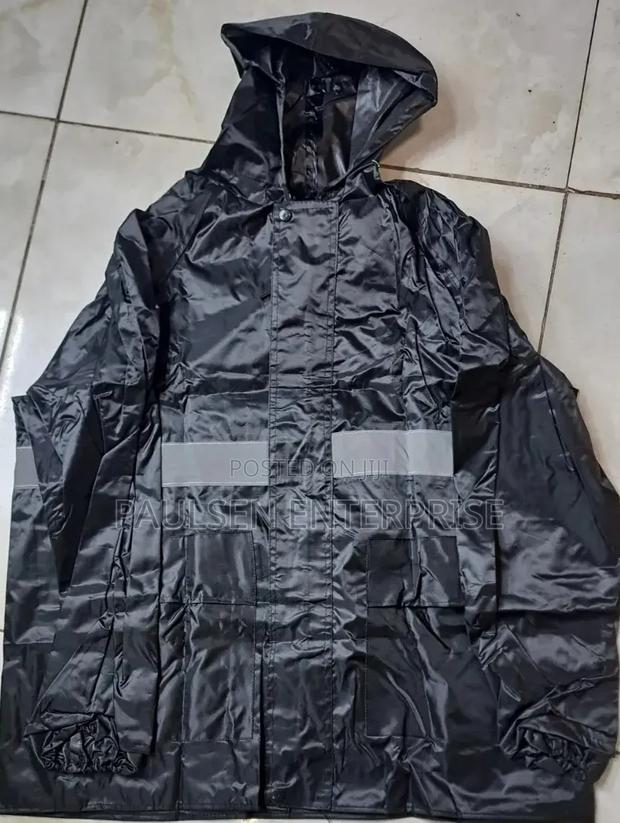 All Weather Black Rain Coat Suit