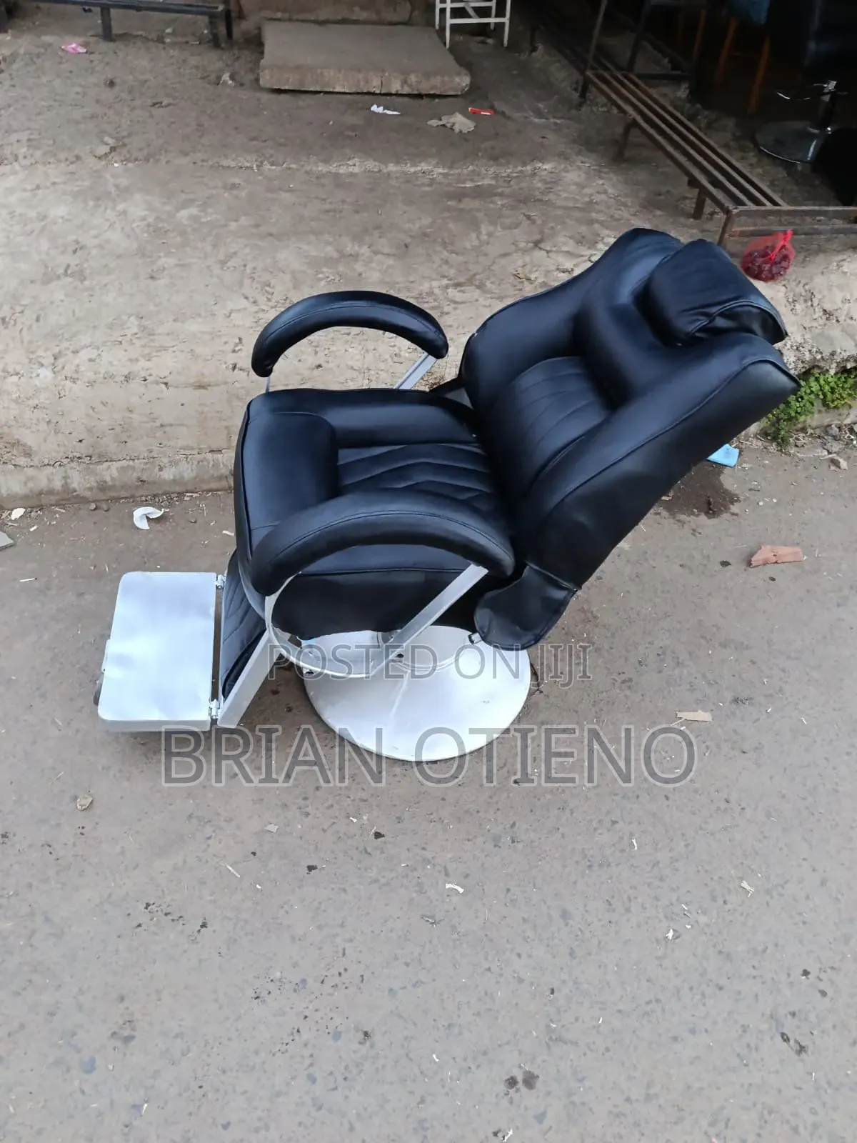 Silver Adjusted Barber Chairs