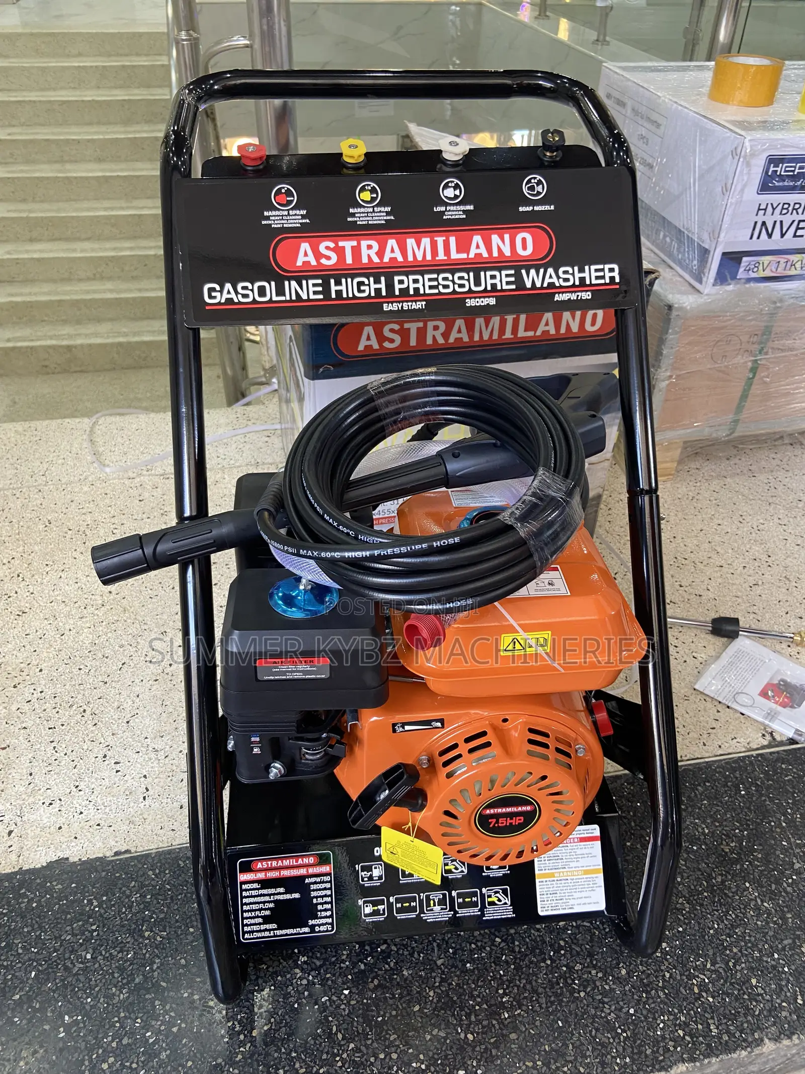 3600psi Astromilano Gasoline High Pressure Washer