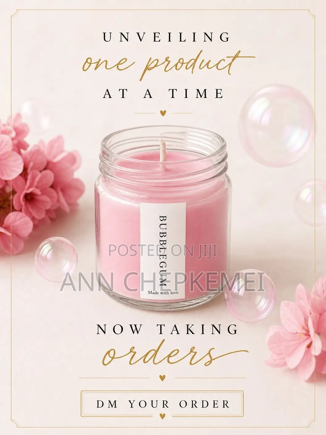 Creamy Vanilla Scented Candle