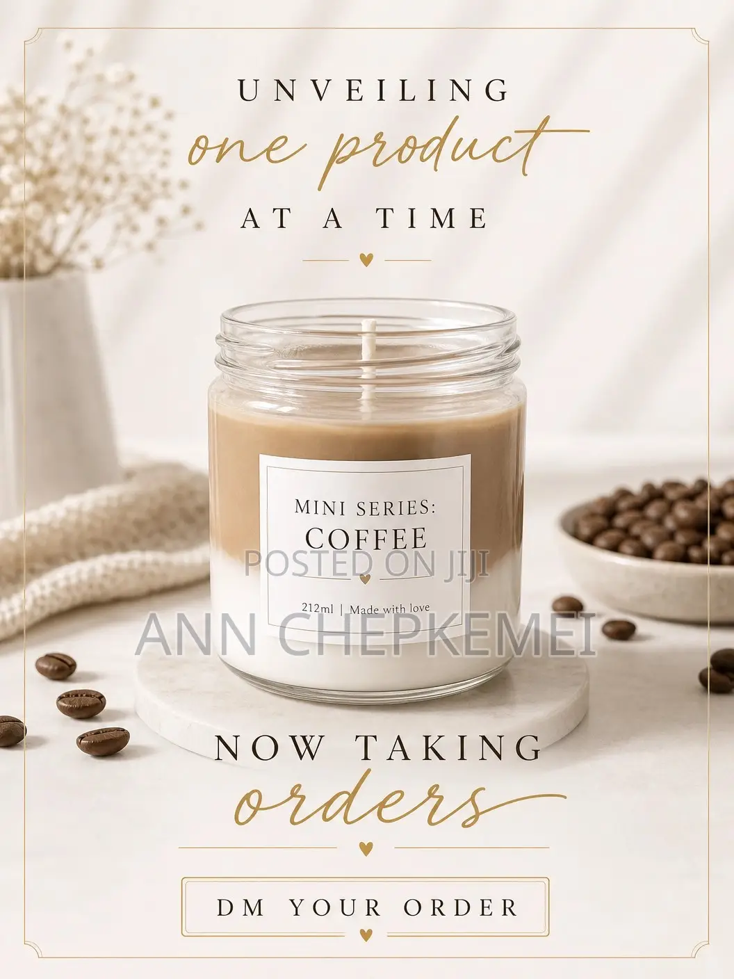 Creamy Vanilla Scented Candle