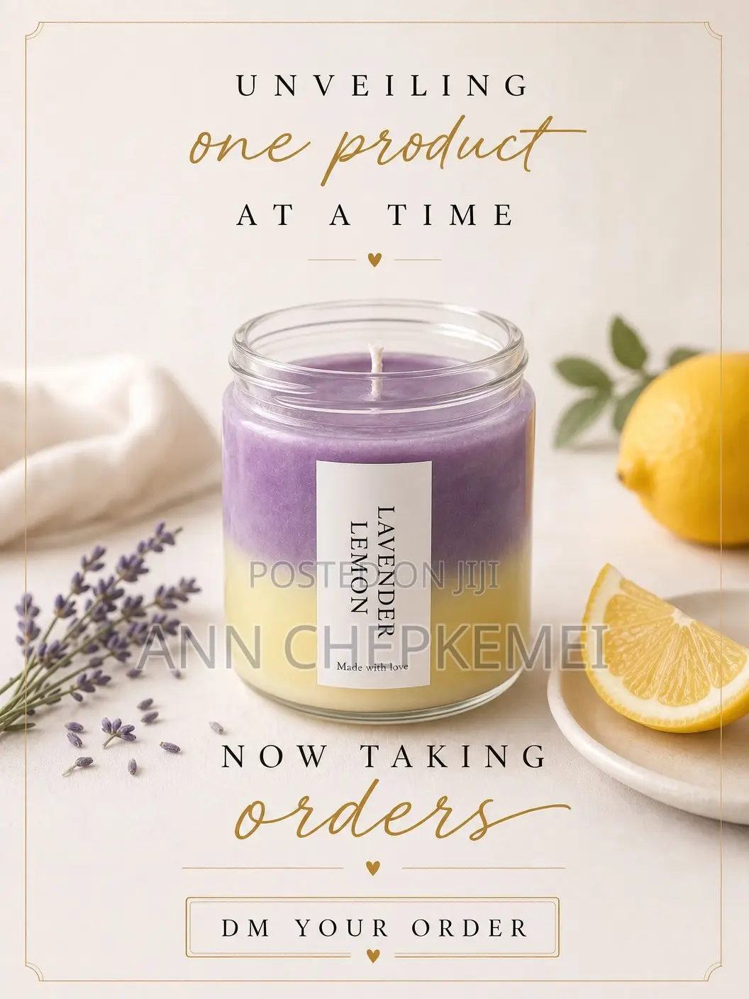 Creamy Vanilla Scented Candle