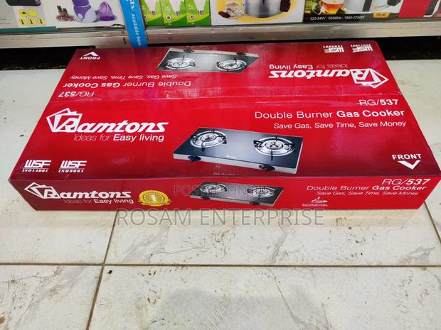 Ramtons 2burner Gas Cooker Ceramic Top (Glass) Rg537