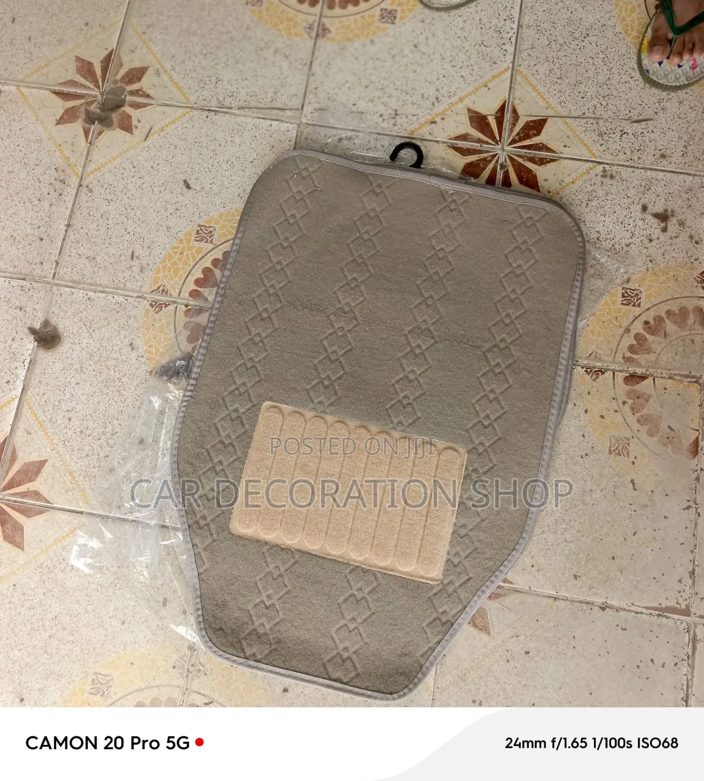 5pc Baije Mats With Textured Geometric Diamond Pattern To Trap Dirt