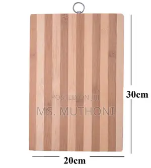 * Bamboo Chopping Board Featuring a Stainless Steel Hanging Ring.