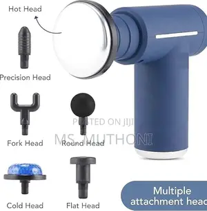 Handheld Massage Gun With Hot Cold Compress Attachments Six Heads