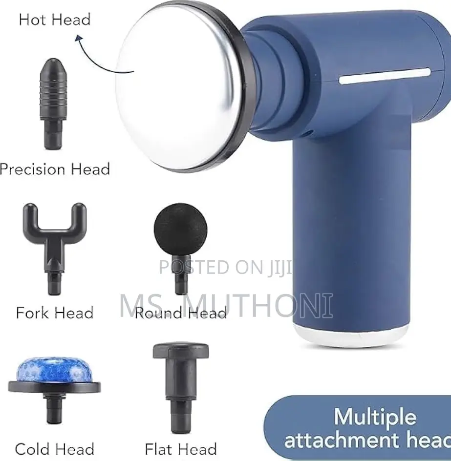 Handheld Massage Gun With Hot Cold Compress Attachments Six Heads