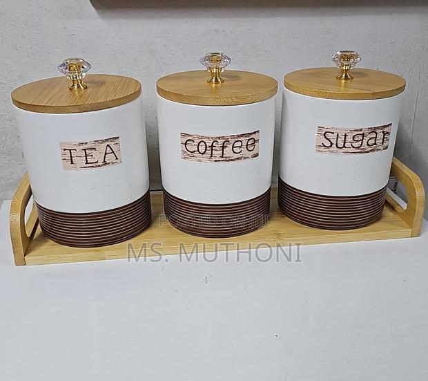 *800ml Coffee ,Tea ,Sugar Canisters - thumbnail 3