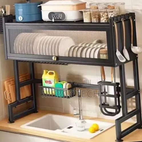 Over-sink Kitchen Dish Rack With Cabinet