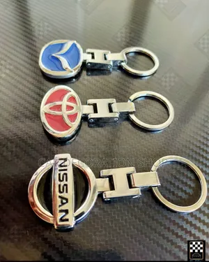 Metallic Keychain 4nissan,Toyota,Mazda With Colored Enamel Background