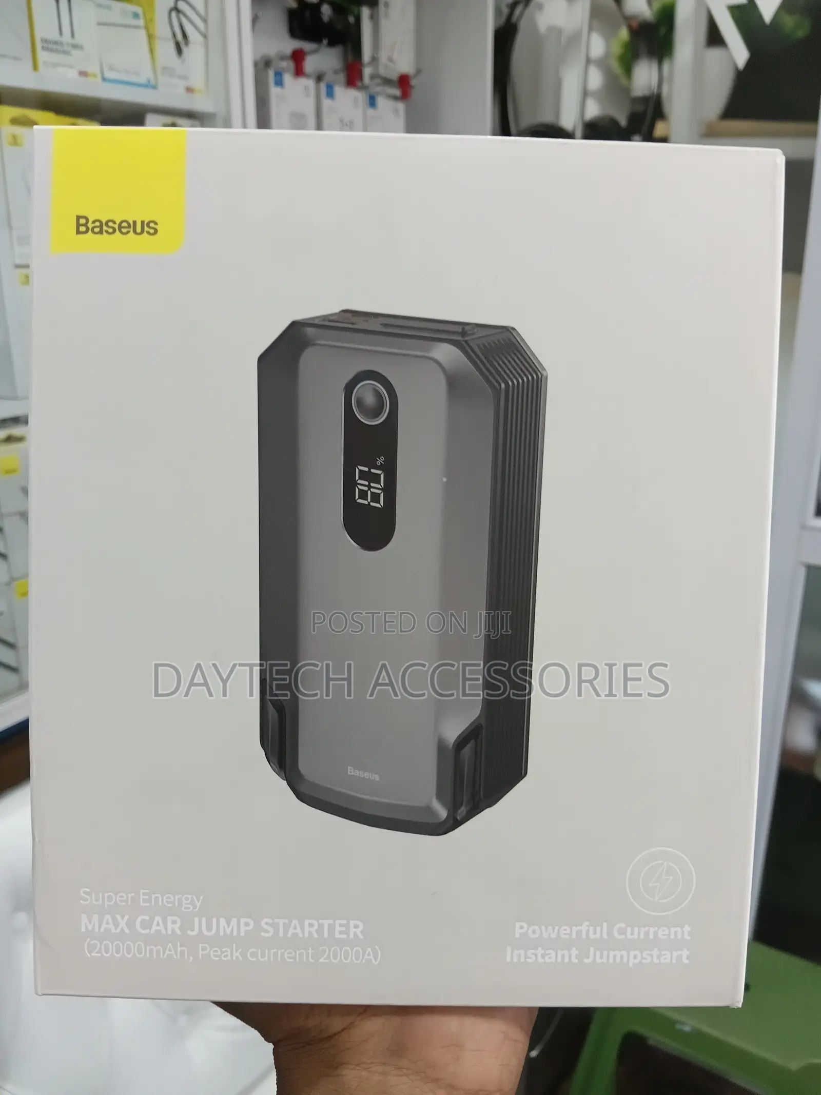 Baseus Super Energy Max Car Jump Starter With A 20000mah Capacity.