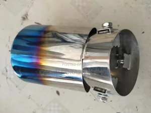 Single Stainless Exhaust Tip With Rainbow _Colored Finish