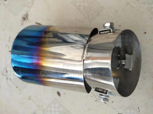 Single Stainless Exhaust Tip With Rainbow _Colored Finish