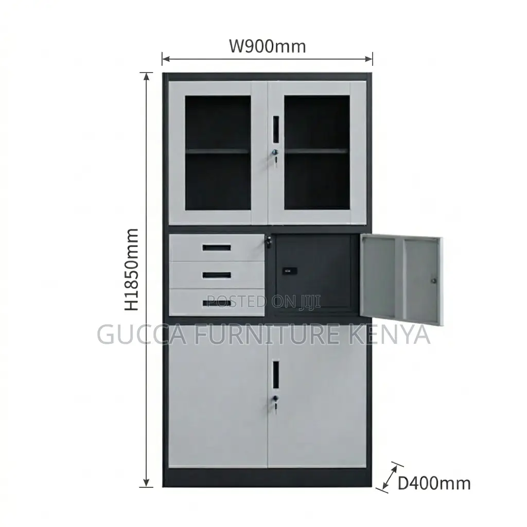 Modern 2-Swing Door's Steel Safe Office Cabinet