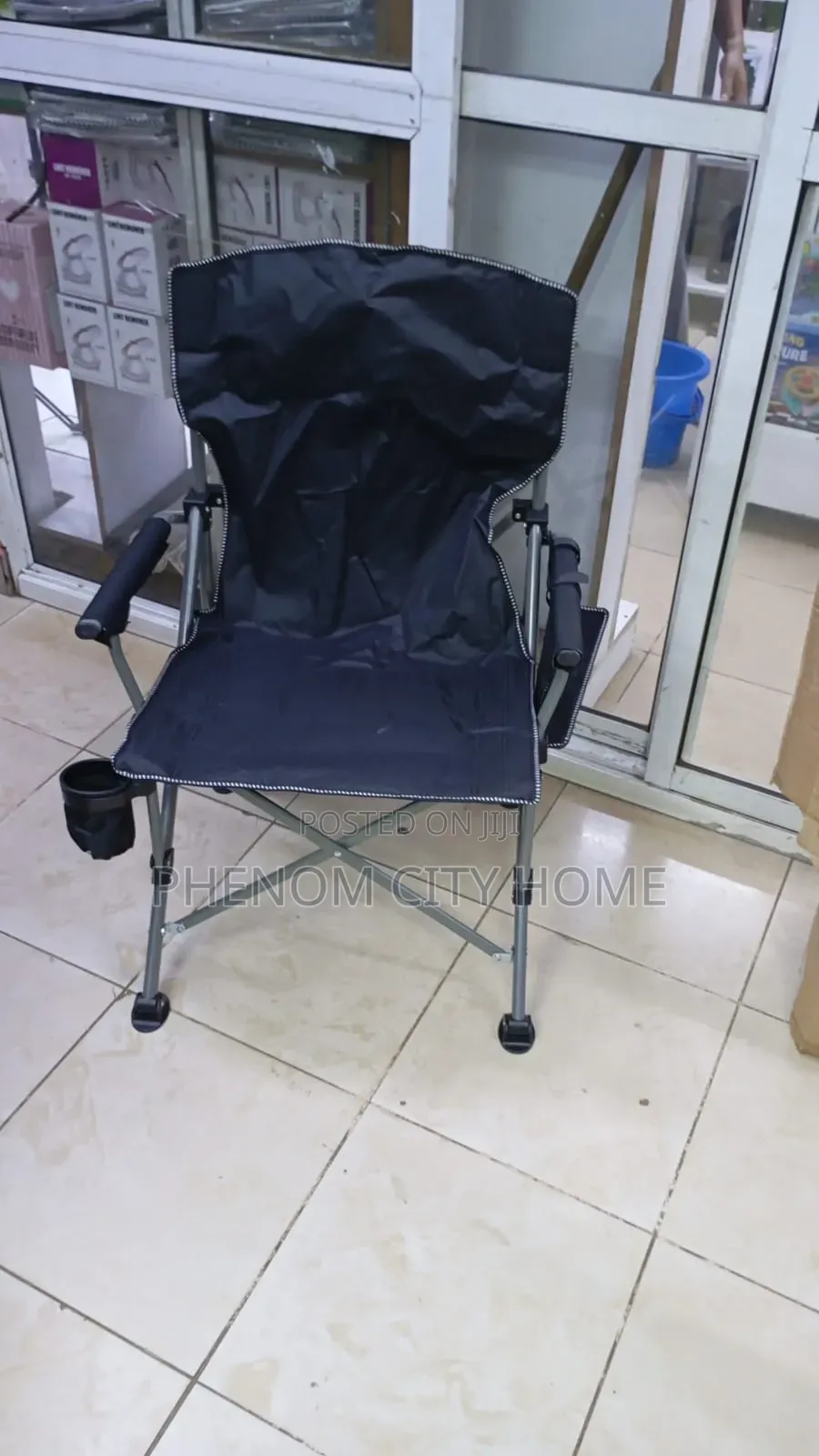 Black Heavy Duty Camping Chair