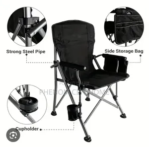 Black Heavy Duty Camping Chair