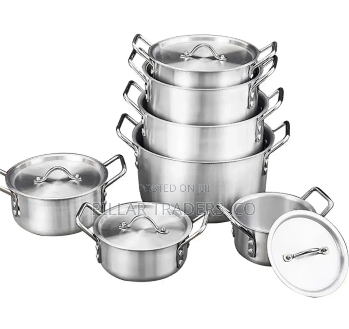 10 Piece Stainless Steel Cooking Pot Set