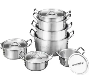 10 Piece Stainless Steel Cooking Pot Set