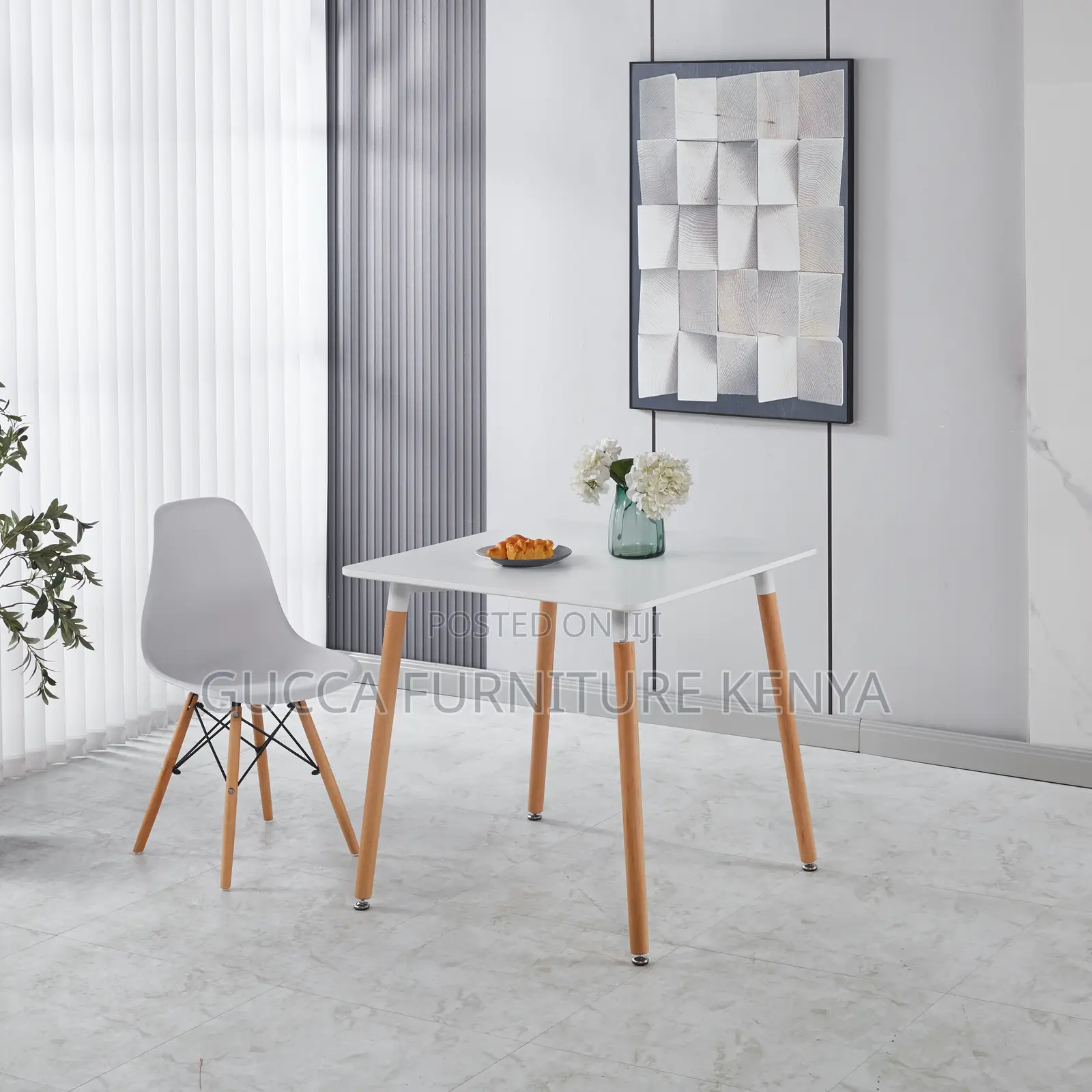 Modern Square Marble Garden Dining Table