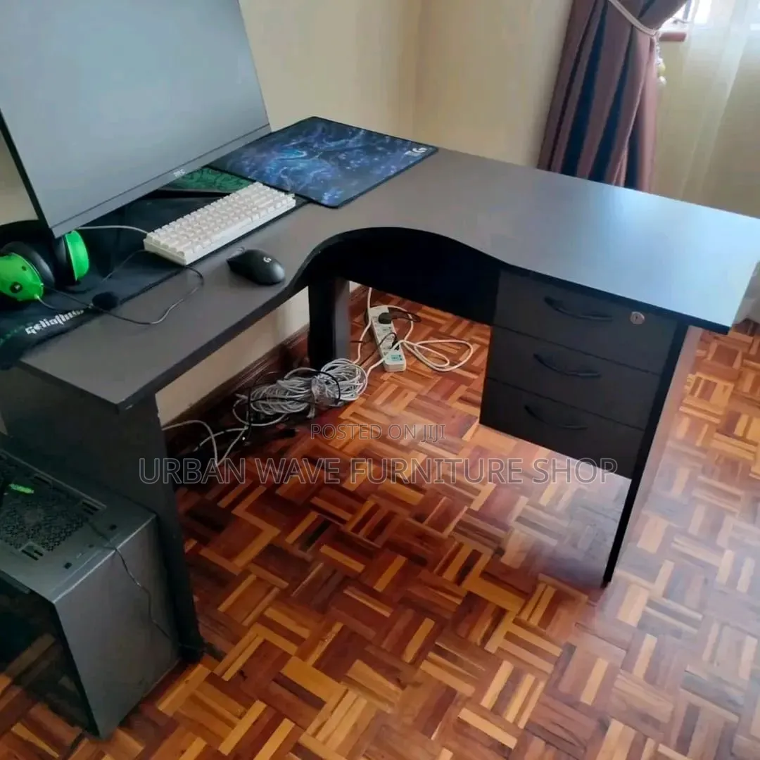 Grey L. Shaped Computer Office Desks