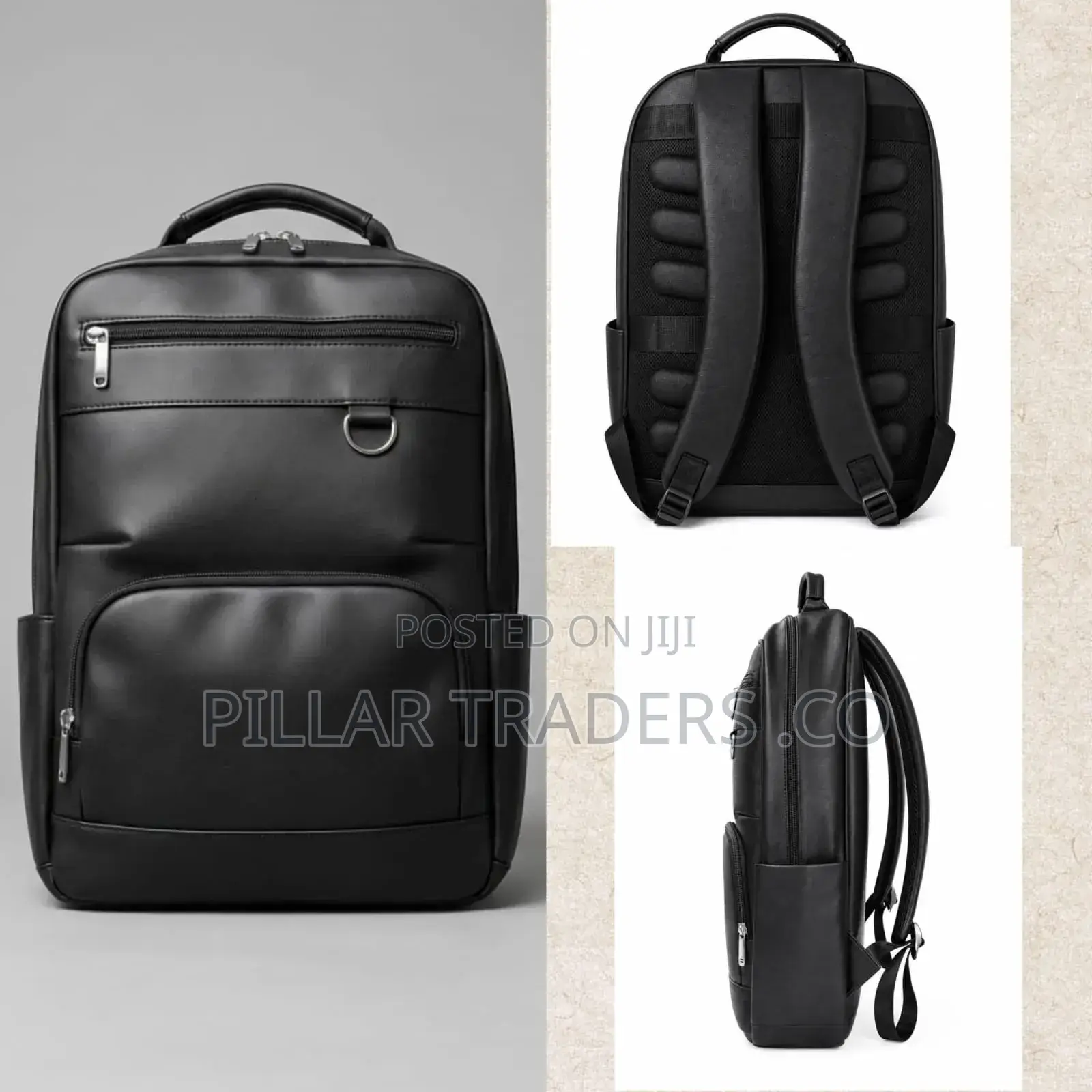 Luxury Leather Laptop Backpack – Waterproof Business Bag