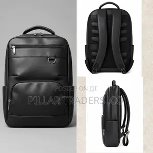 Luxury Leather Laptop Backpack – Waterproof Business Bag