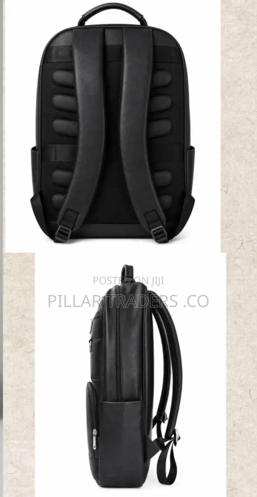 Luxury Leather Laptop Backpack – Waterproof Business Bag