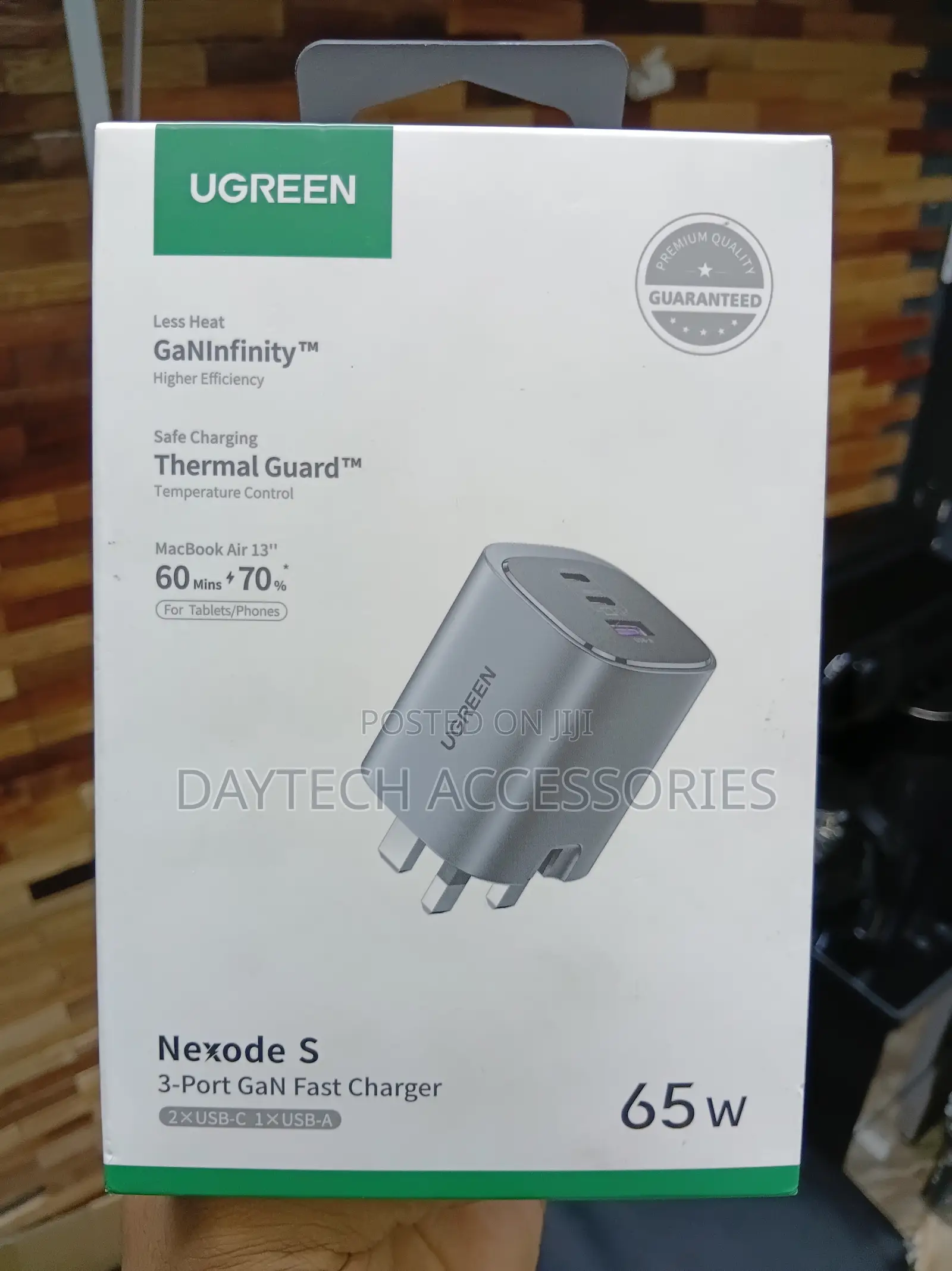 This Is a Ugreen Nexode 65w 3-Port Gan Fast Charger - Black
