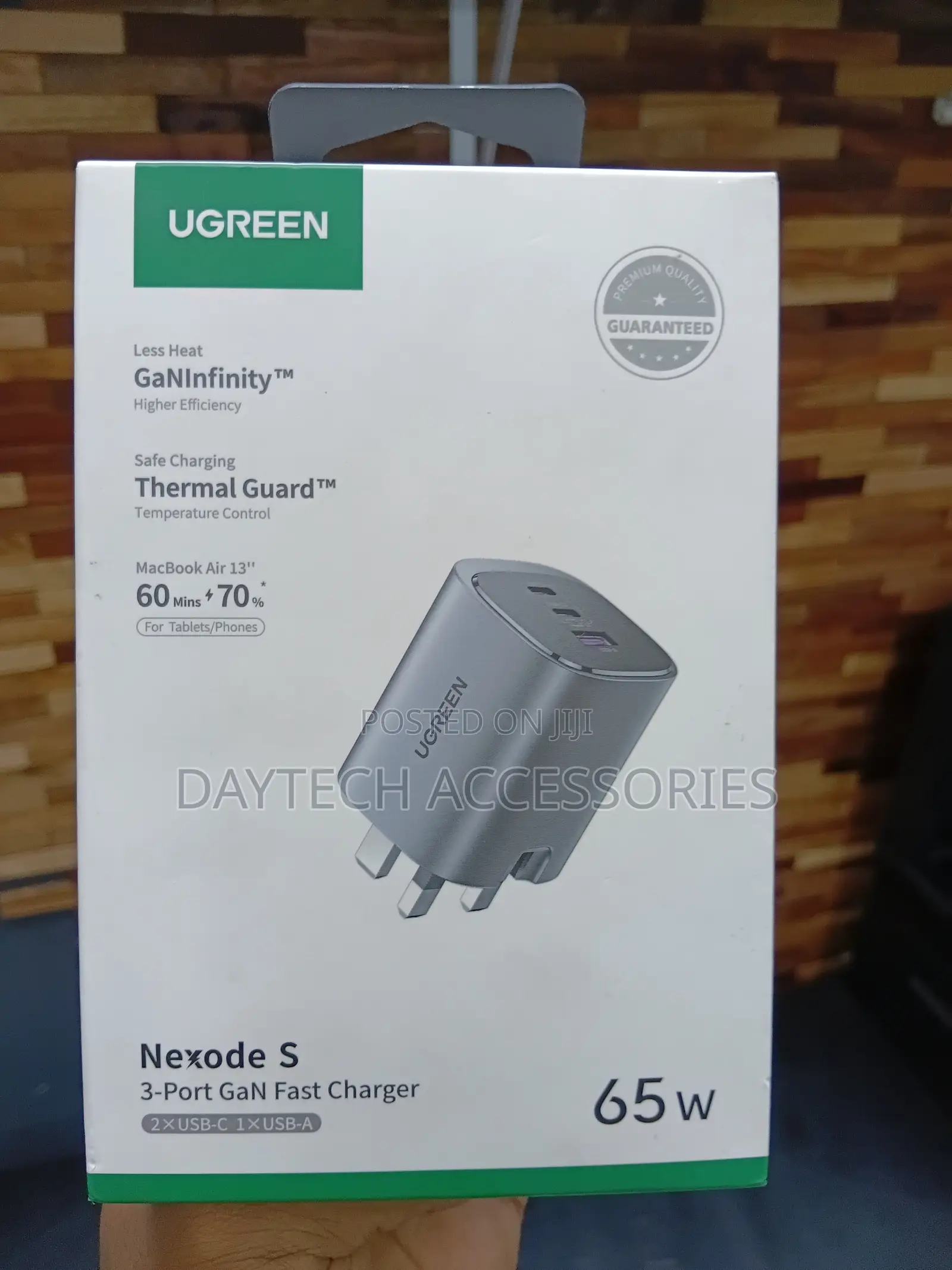 This Is a Ugreen Nexode 65w 3-Port Gan Fast Charger - Black