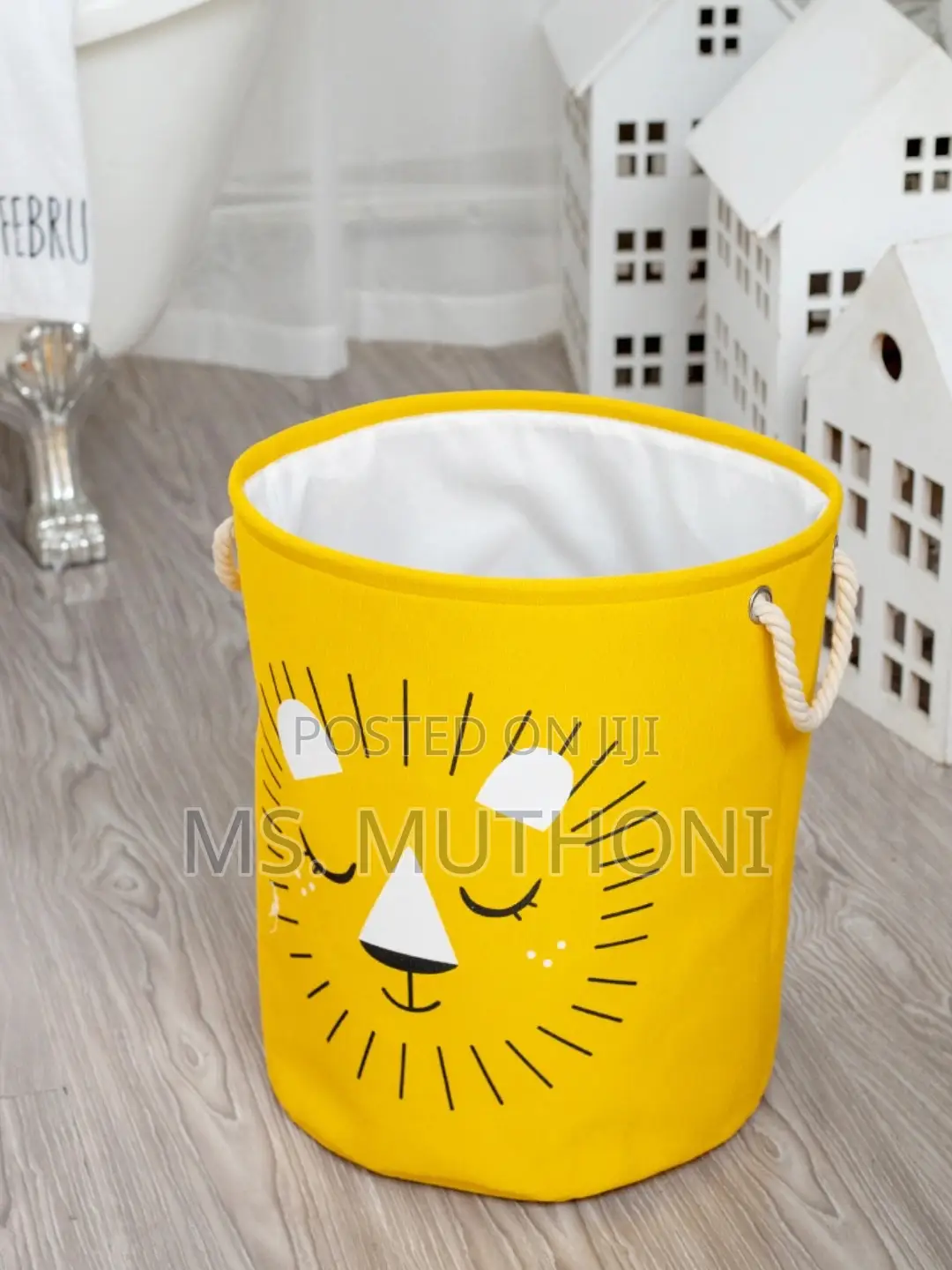 Kids Canvas Laundry and Toy Storage Basket