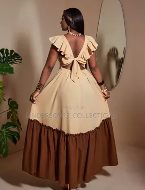 Ladies Maxi Multi Colour Bare Back Dresses