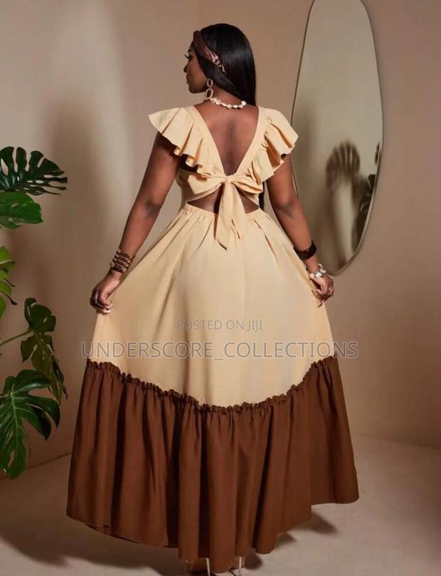 Ladies Maxi Multi Colour Bare Back Dresses - thumbnail 2