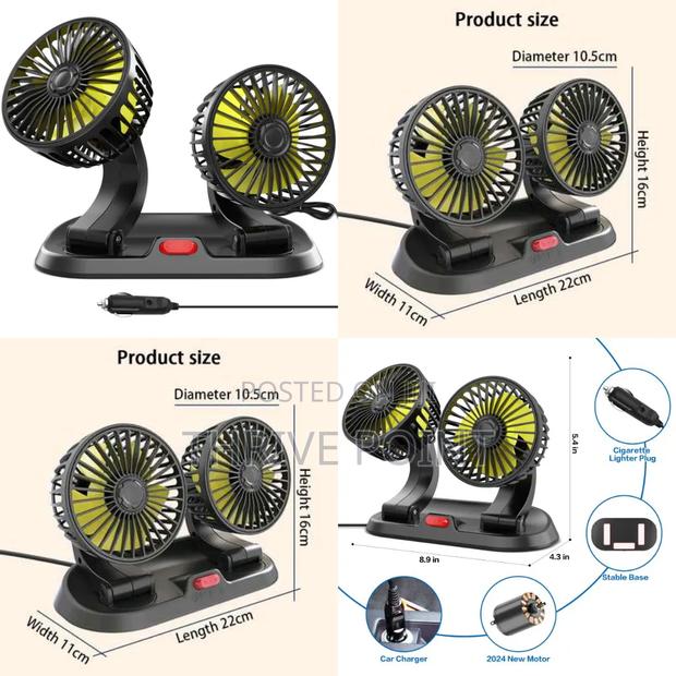 2 Speed Double Headed Vehicle Fan/ Car Fan