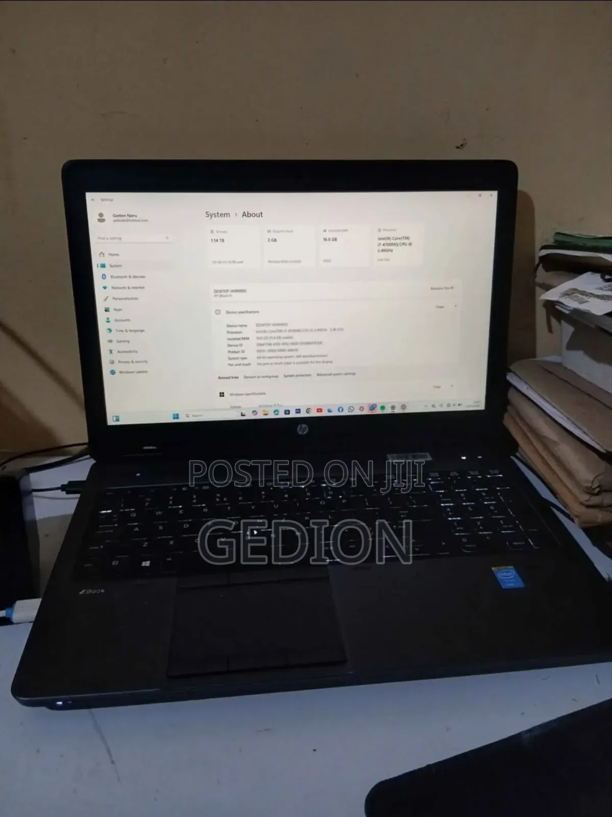 Laptop HP ZBook 15 16GB Intel Core 7 SSD 1.5T