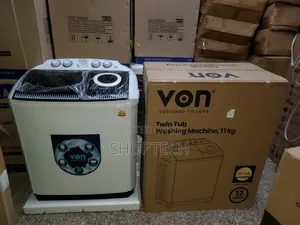 Von 11kgs Twin Tub Washing Machine -White 