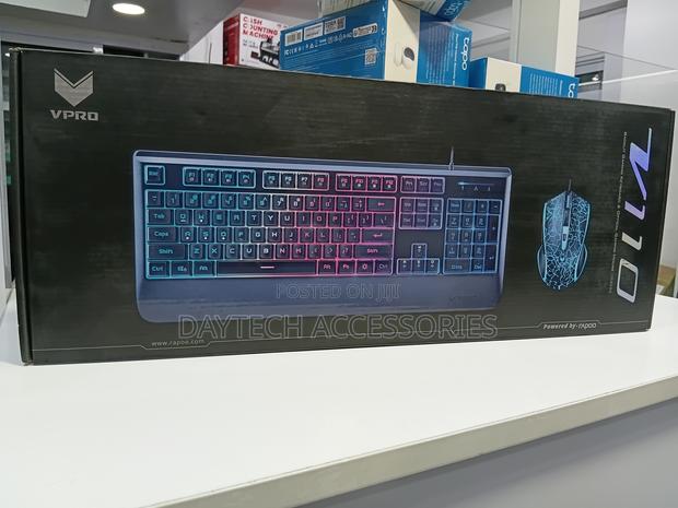 Rapoo V110-B RGB Gaming Mouse Keyboard Set - Black - thumbnail 2