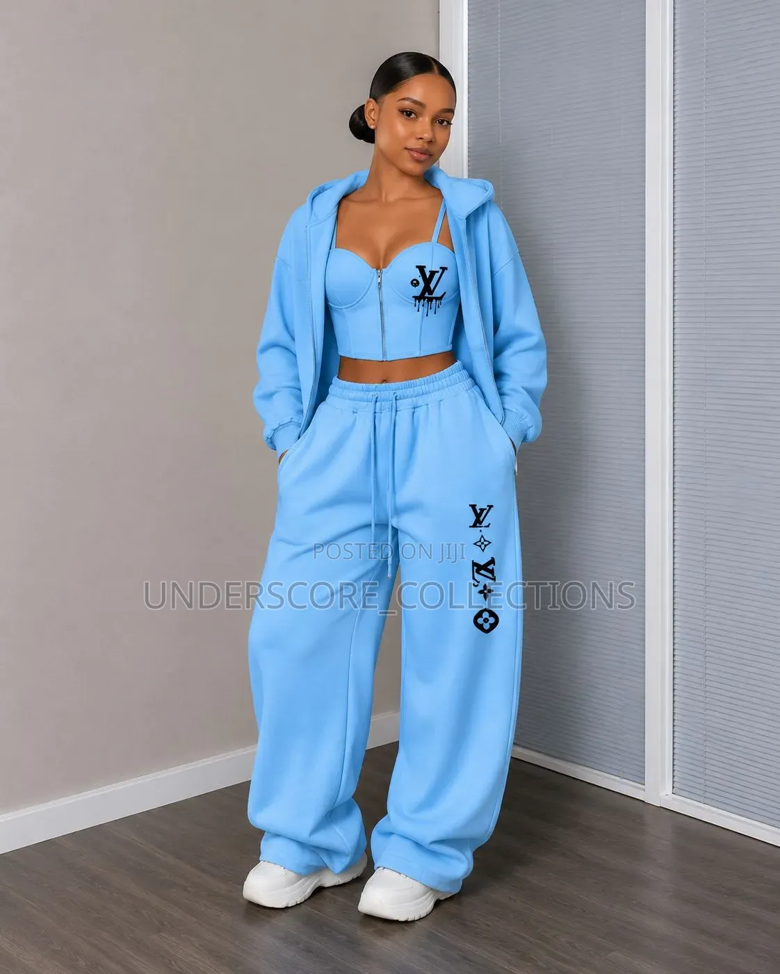 Genz's Three in One Top Quality Tracksuit Needs Only Shoe and Hat
