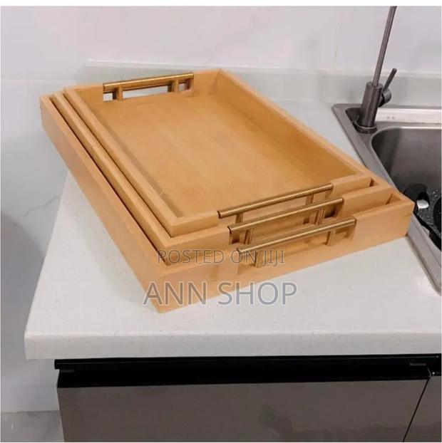 3 Pieces Wooden Trays