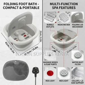 Foot Spa Bath Massager Electric Foldable Home Heated Spas Soft Feet