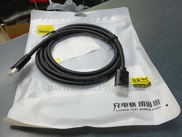 Baseus Hdmi Cable 2m - High-Speed Supports 48gbps - Black - thumbnail 2