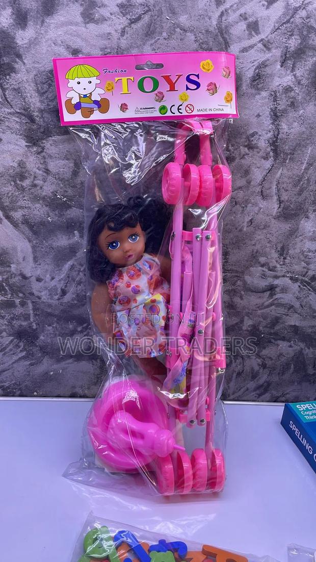 .Doll Plus a Stroller 28cm Doll 45cm Stroller - thumbnail 2