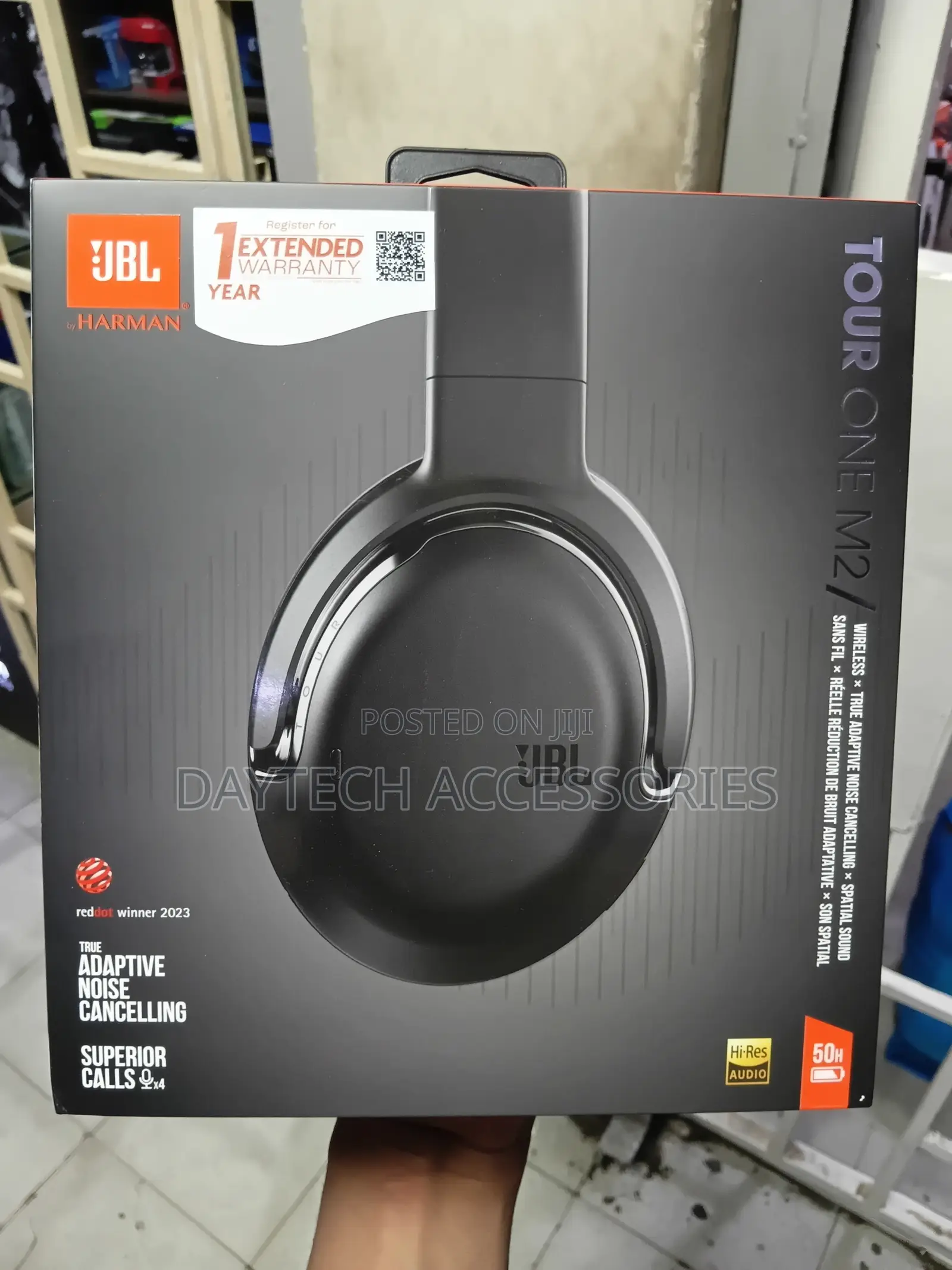 JBL Tour One M2 Wireless Over-Ear Headphones - Black