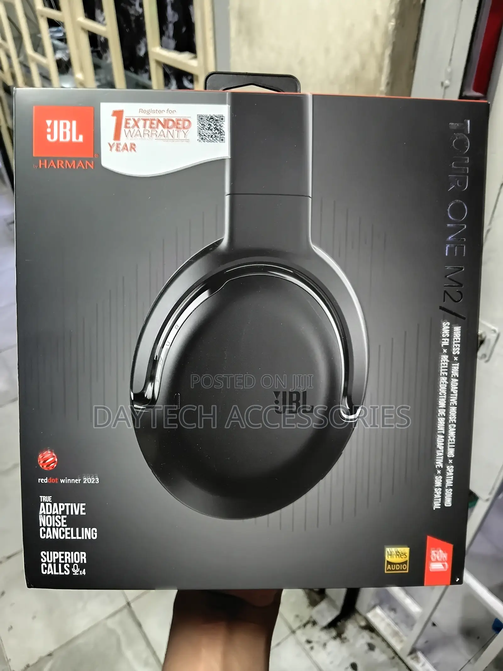 JBL Tour One M2 Wireless Over-Ear Headphones - Black