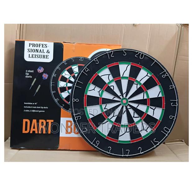 Dartboard /18 Inches Double Sided Flocked Iron Numbers Dart Board