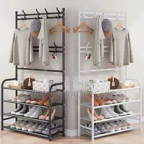 4 Tier Clothes Shoe Rack With Hangers