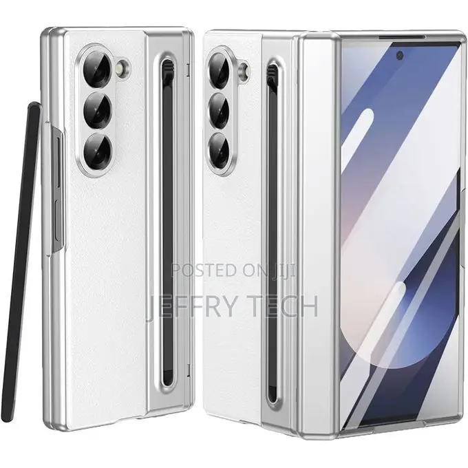 Samsung Galaxy Z Fold 6 Phone Case With Built-in Screen Protector, Lea