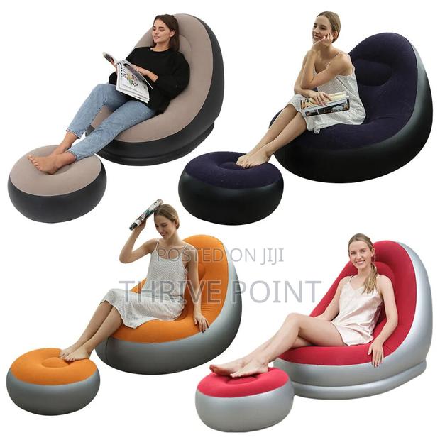 Inflatable Sofa Seat With Foot Stool
