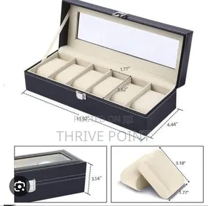 Soft Leather 6 Watch Box Organizer