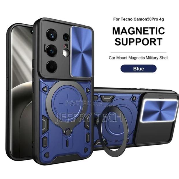 Tecno Camon 50pro/Tecno Camon 50 4g Hard Cover With Rotating Ring Sta