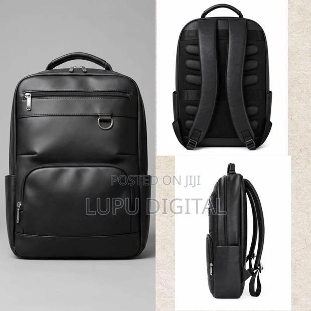 Professional Sleek Leather Business Backpack